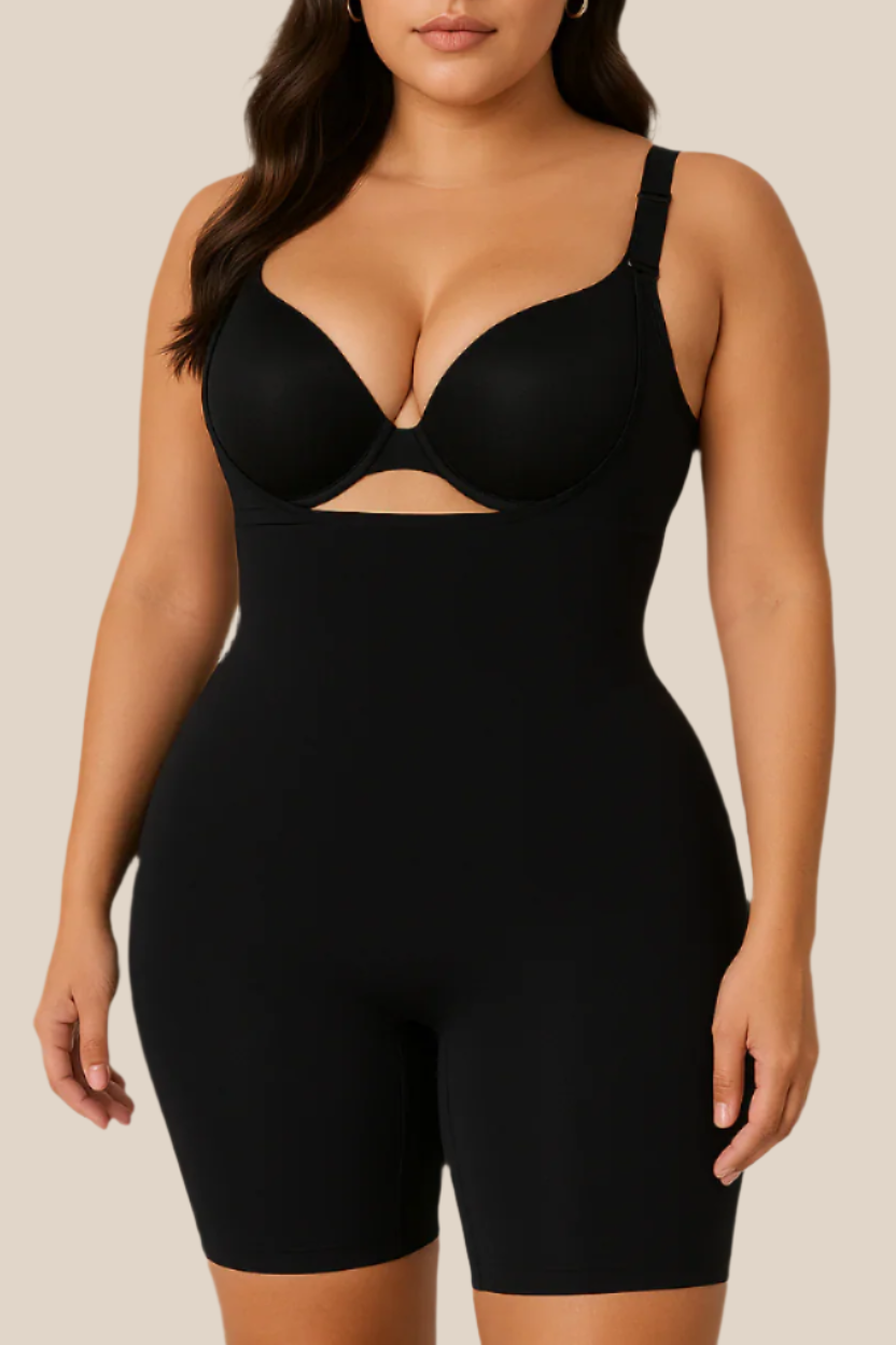 Open Bust Mid Thigh Hip Lift Shaper