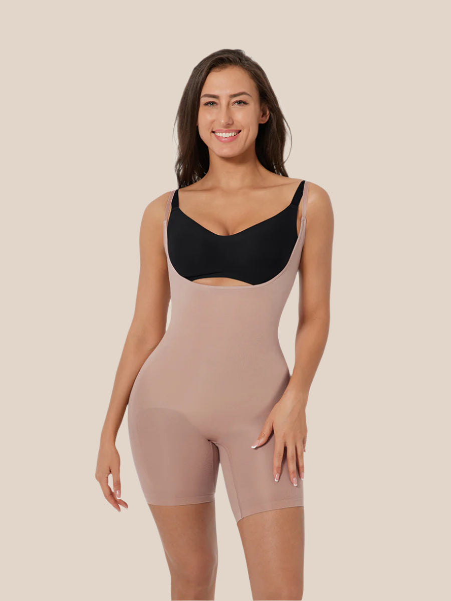 Open Bust Mid Thigh Hip Lift Shaper